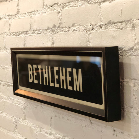 Bethlehem Street Sign Wall Art - Spicher & Co.