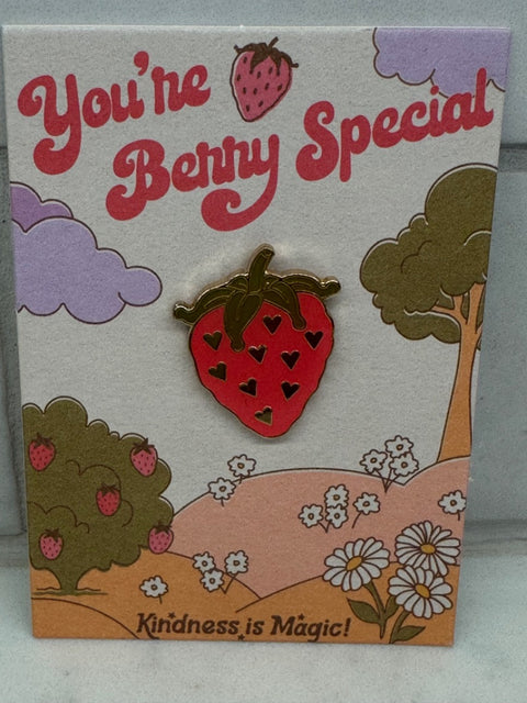 Enamel PIn- You're Berry special Berry Strawberry Pin, 1" x1", Multi