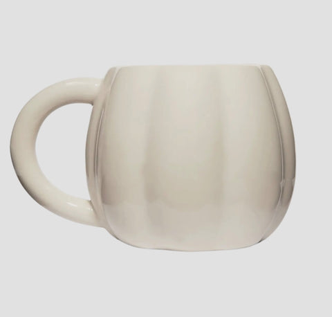 Pumpkin Mug, 4.25 x 3.75", cream