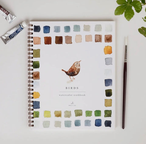 Birds Watercolor Workbook, 7"x9", Multi