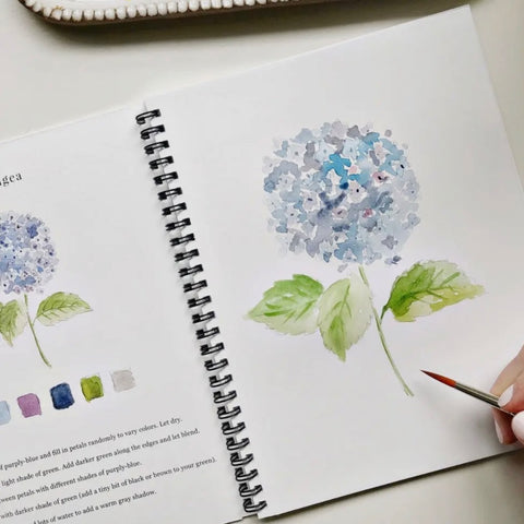 Flowers Watercolor Workbook, 7"x9", Multi