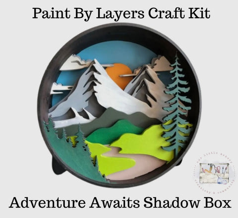 Paint by Layers- Adventure awaits, 6 x 2 x 6 in, Multi