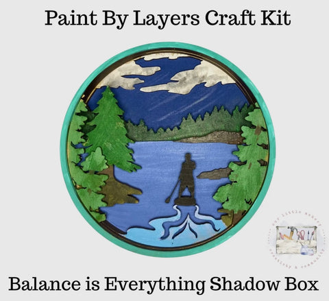 Paint by layers -Balance is everything, 6 x 2 x 6 in, Multi