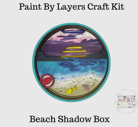 Paint by layers- Beach days, 6 x 2 x 6 in, multi