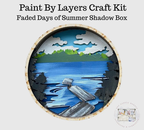 Paint by layers- Faded days of summer, 6 x 2 x 6 in, Multi