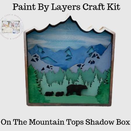 Paint by Layers- On the mountain tops, 6 X 2 x 6", multi