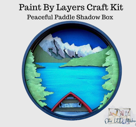 Paint by layers- Peaceful Paddle, 6 x 2 x 6", Multi