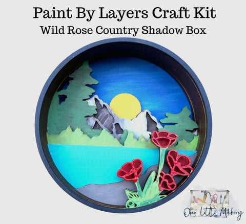 Paint by layer-Wild rose Country, 6 x 2 x 6 ", Multi