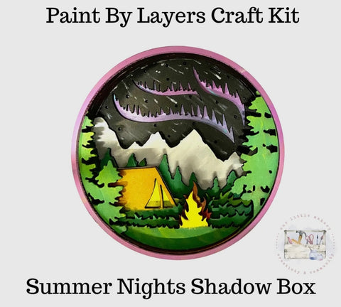 Paint by layers- Summer Nights, 6 x 2 x 6", Multi