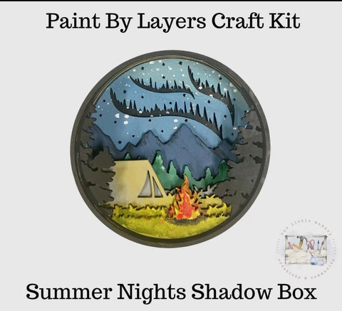 Paint by layers- Summer Nights, 6 x 2 x 6", Multi