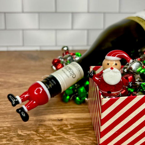 Holiday Icon Bottle Stopper, Santa