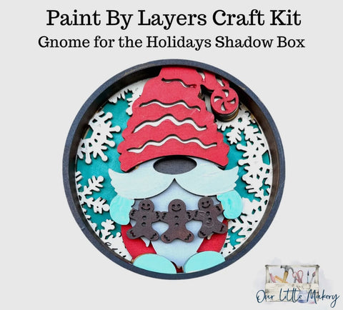 Paint by layers - Gnome for the Holidays, 6 x 2 x 6, multi