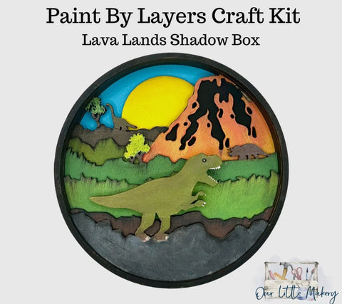 paint by layers- Lava lands, 6 x 2 x 6, multi