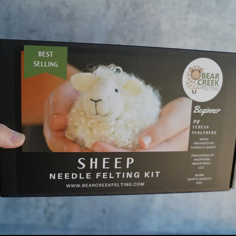 White Sheep Needle Felting Kit