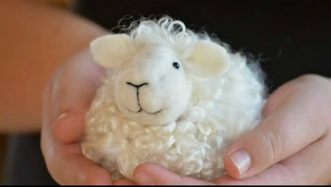 White Sheep Needle Felting Kit