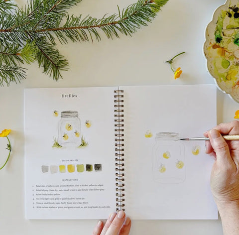 Camping Watercolor Workbook, 7"x9", multi