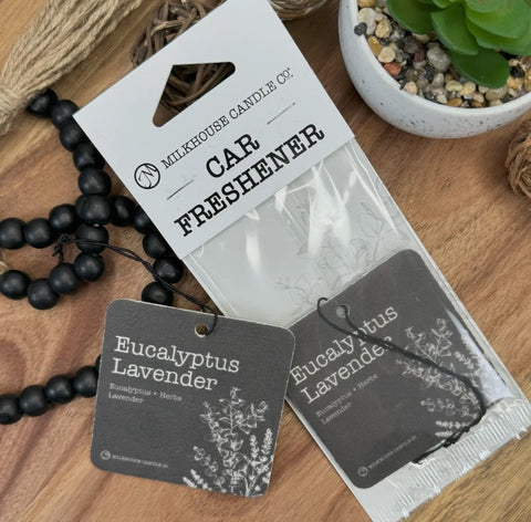 Car freshener- Eucalyptus Lavender, 3 x 3 inches