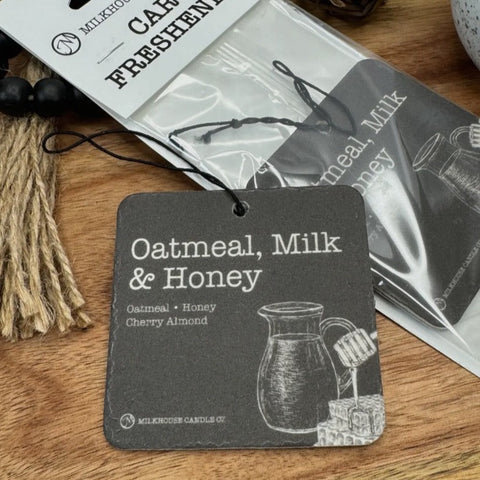 Car freshener- Oatmeal milk & Honey, 3 x 3 inches