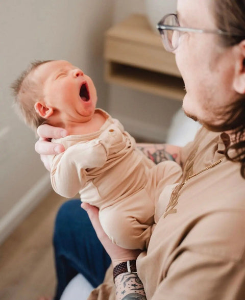 Top and Bottom Outfit Set Gender-Neutral Newborn Clothes - Sand - Stroller Society