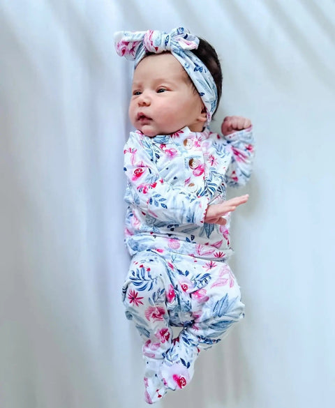 Baby Outfit, Newborn Outfit, Baby Girl Coming Home Outfit (Sizes: NB-24 months) - Bloom - Stroller Society