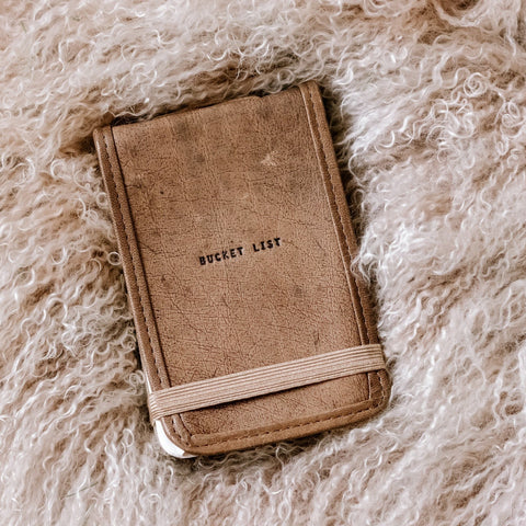 Mini Bucket List Leather Journal - 4" x 6"