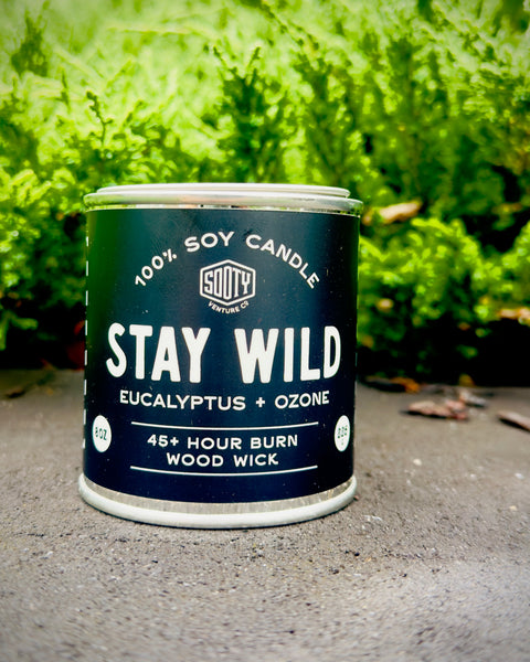 Stay Wild Candle, Eucalyptus & Ozone - Sooty Venture Co.