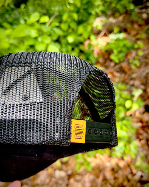 Roam Free Patch Trucker Snapback Hat - Sooty Venture Co.