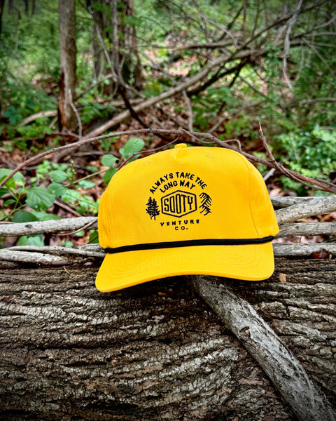 Outbound Unstructured Snapback Hat Yellow - Sooty Venture Co.