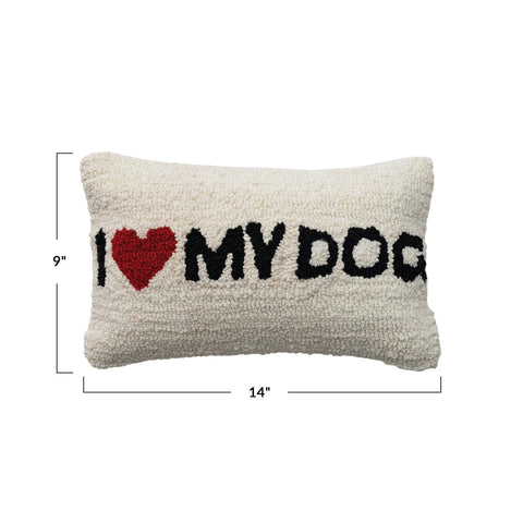 I ♥ My Dog Tufted Pillow