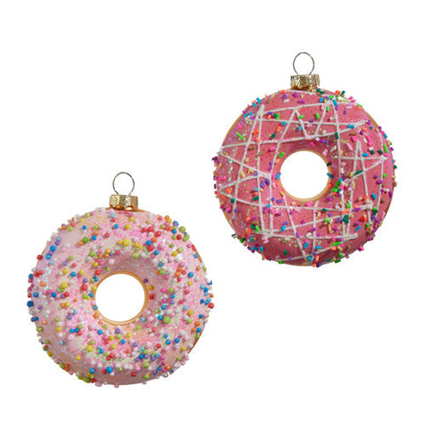 Iced Donut Ornament, Light Pink