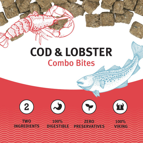 Icelandic+ Cod & Lobster Combo Bites Pure Fish Treats For Dogs