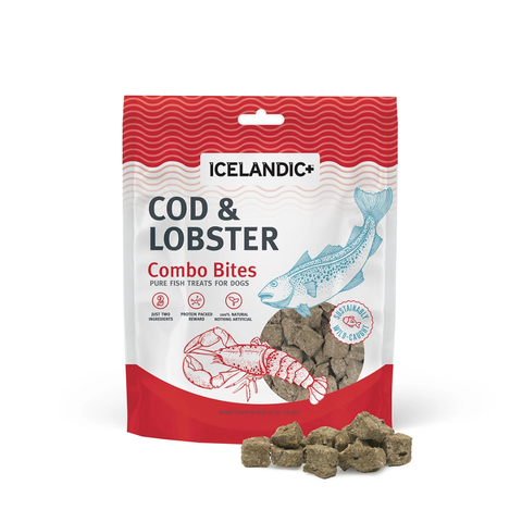 Icelandic+ Cod & Lobster Combo Bites Pure Fish Treats For Dogs