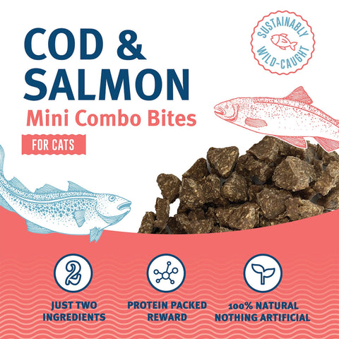 Icelandic+ Cod & Salmon Mini Combo Bites Treats For Cats
