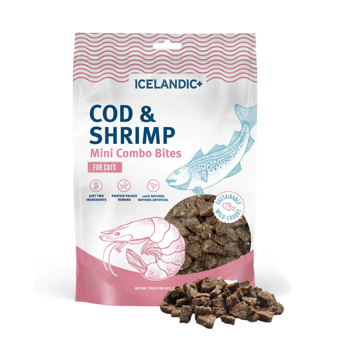 Icelandic+ Cod & Shrimp Mini Combo Bites Treats For Cats