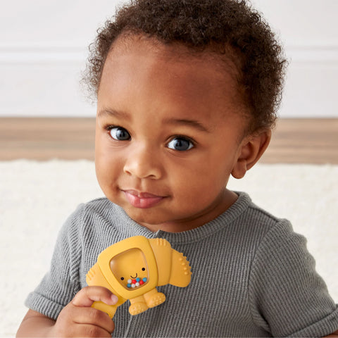 Itzy Ritzy Sweetie Shake Plus™ - Teething + Rattle Toy - Croissant