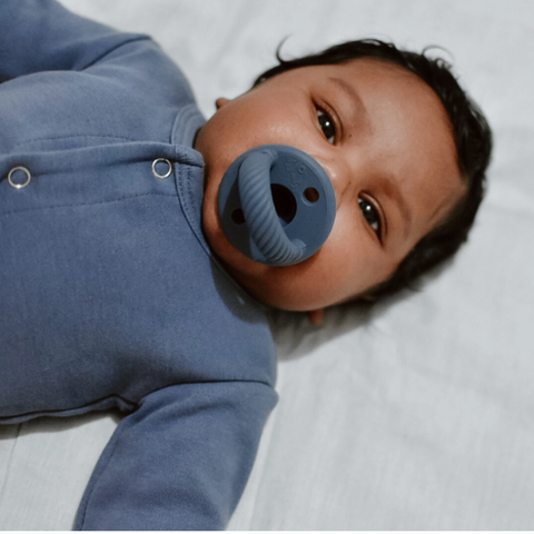 Itzy Ritzy Sweetie Soother™ Pacifier Set - Robin's Egg Blue + Navy Cables