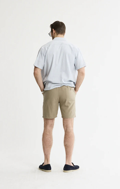 Jachs NY Linen Blend Drawstring Shorts - Mocha