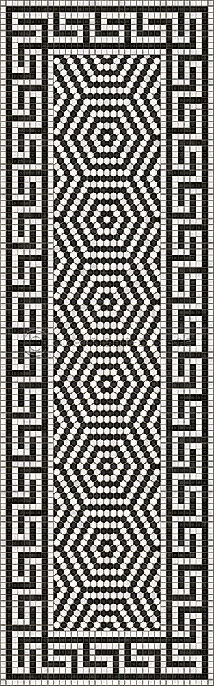 Mosaic E "Jackson Heights" Vinyl Floorcloth - Spicher & Co.