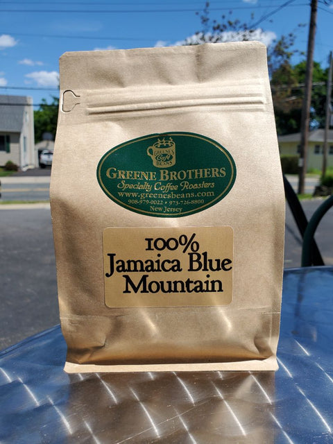 100% Jamaica Blue Mountain - Whole Bean, 12oz Bag, Beige Bag