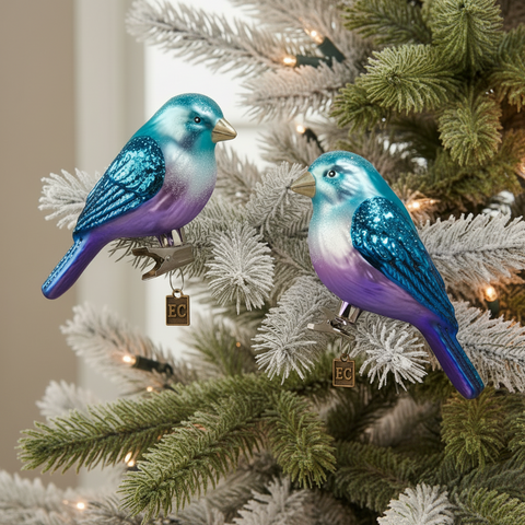 Jewel Box Clip-on Bird Ornament, 4"