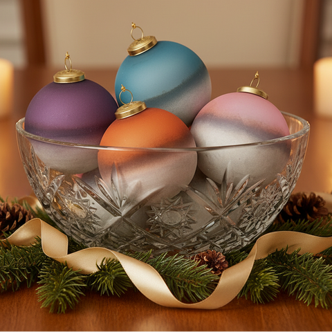 Jewel Box Ombré Ball Ornament - Sapphire