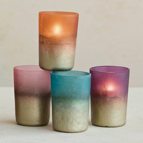 Jewel Box Ombré Votive Holder - Citrine