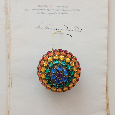 Jewel Box Rainbow Gems Ball Ornament
