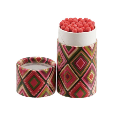 Jewel Box Safety Matches in Tube - Diamonds