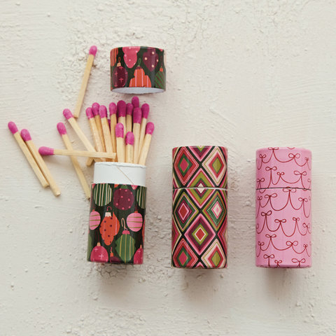Jewel Box Safety Matches in Tube - Bows