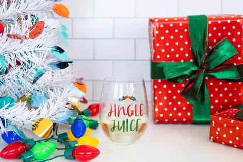 Jingle Juice Wine Glass