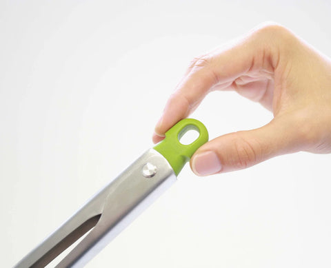 Joseph Joseph Elevate™ Silicone + Steel Tongs - Gray/Green