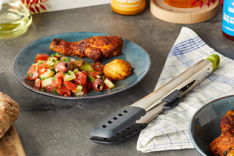 Joseph Joseph Elevate™ Silicone + Steel Tongs - Gray/Green