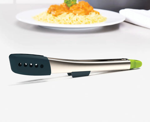 Joseph Joseph Elevate™ Silicone + Steel Tongs - Gray/Green