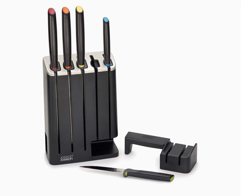 Joseph Joseph Elevate™ SlimBlock 5-piece Multicolor Knife Set with Sharpener